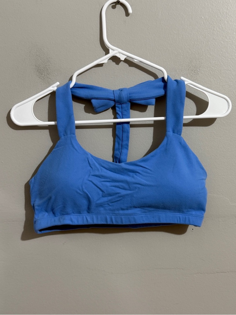 Kate Spade x Beyond Yoga Womens M Blue Cinched Bow Sports Bra Yoga Activewear